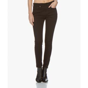 rag & bone black mid rise straight leg jeans